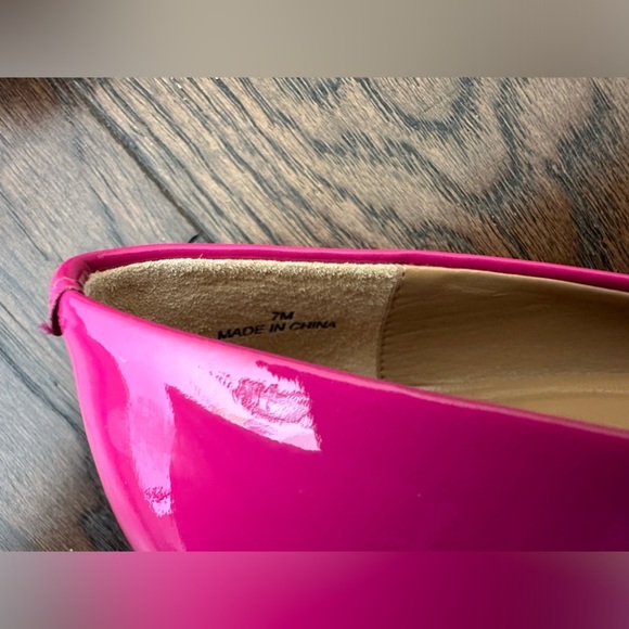 Talbots Fuscia Flamble Patent Leather Peep Toe Heel - size 7 - Picture 7 of 8